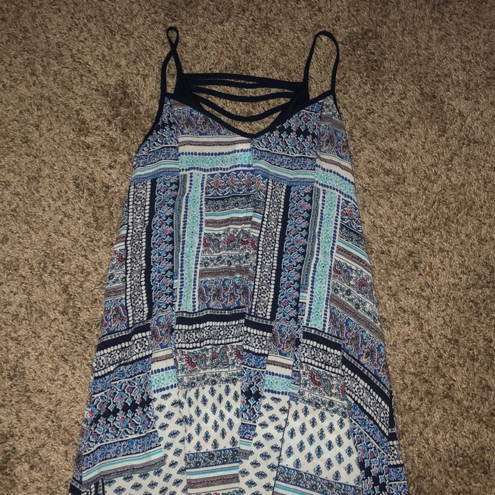Alya Blue Bohemian Patch Dress